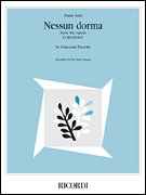 Nessun Dorma-Piano piano sheet music cover